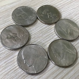 [Giá Rẻ] Combo 6 Đồng Xu JERFERSON Lưu Niệm Của Mỹ - LIXITET219 TMT-COLLECTION