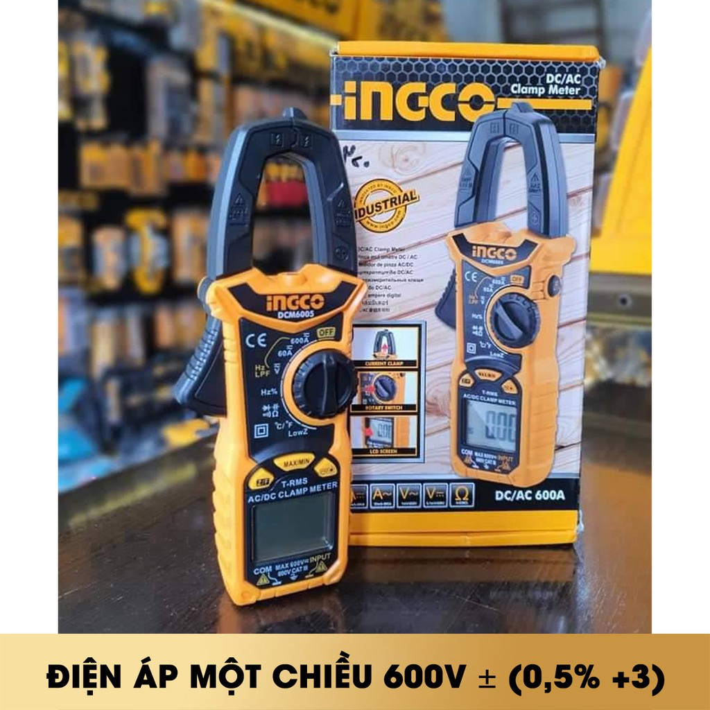 Đồng hồ kẹp INGCO DCM6005 6000 số đếm thiết kế nhỏ gọn, độ chính xác cao - MOSACO