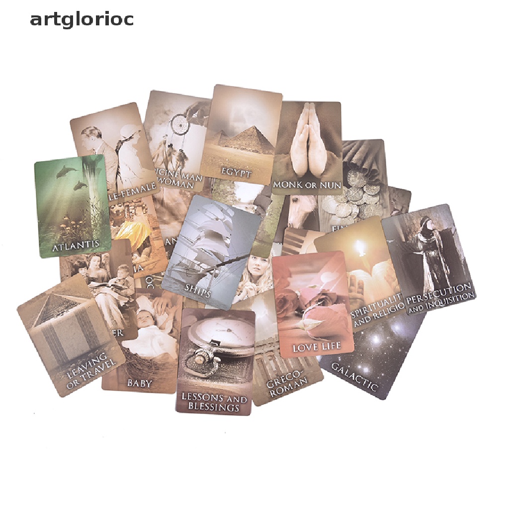 {artglorioc} 44Pcs Life Purpose Oracle Tarot Cards by Doreen Virtue Full Card Deck Magic Tool hye