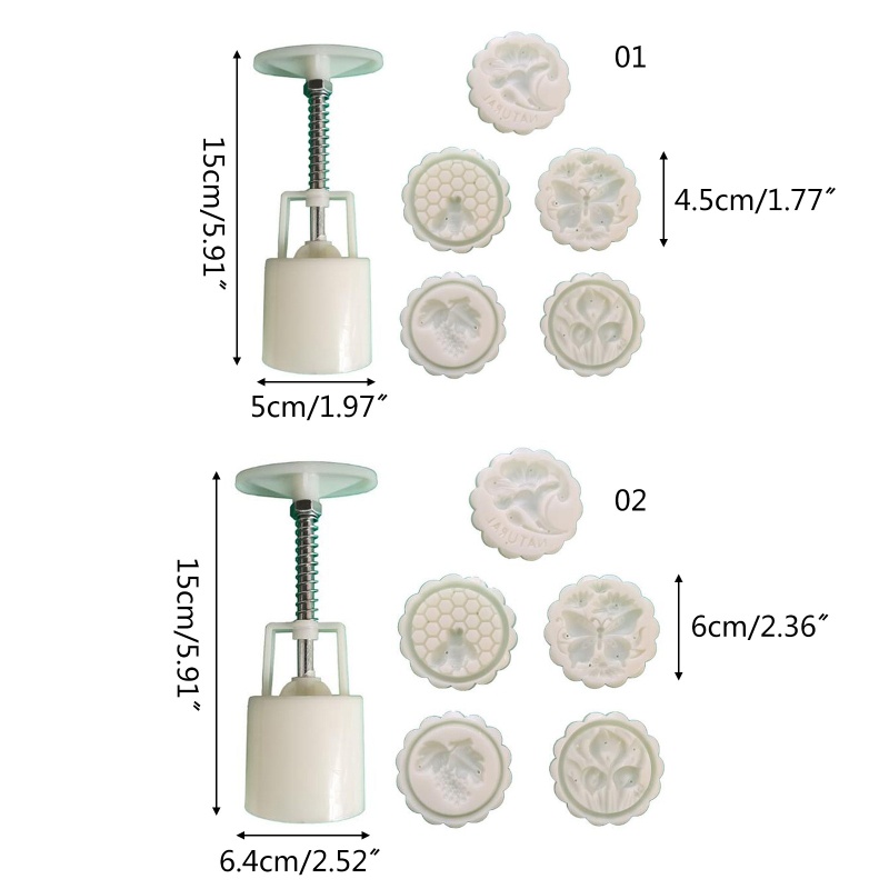 Khuôn Nhấn Làm Bánh Trung Thu 50g / 75g Tiện Dụng