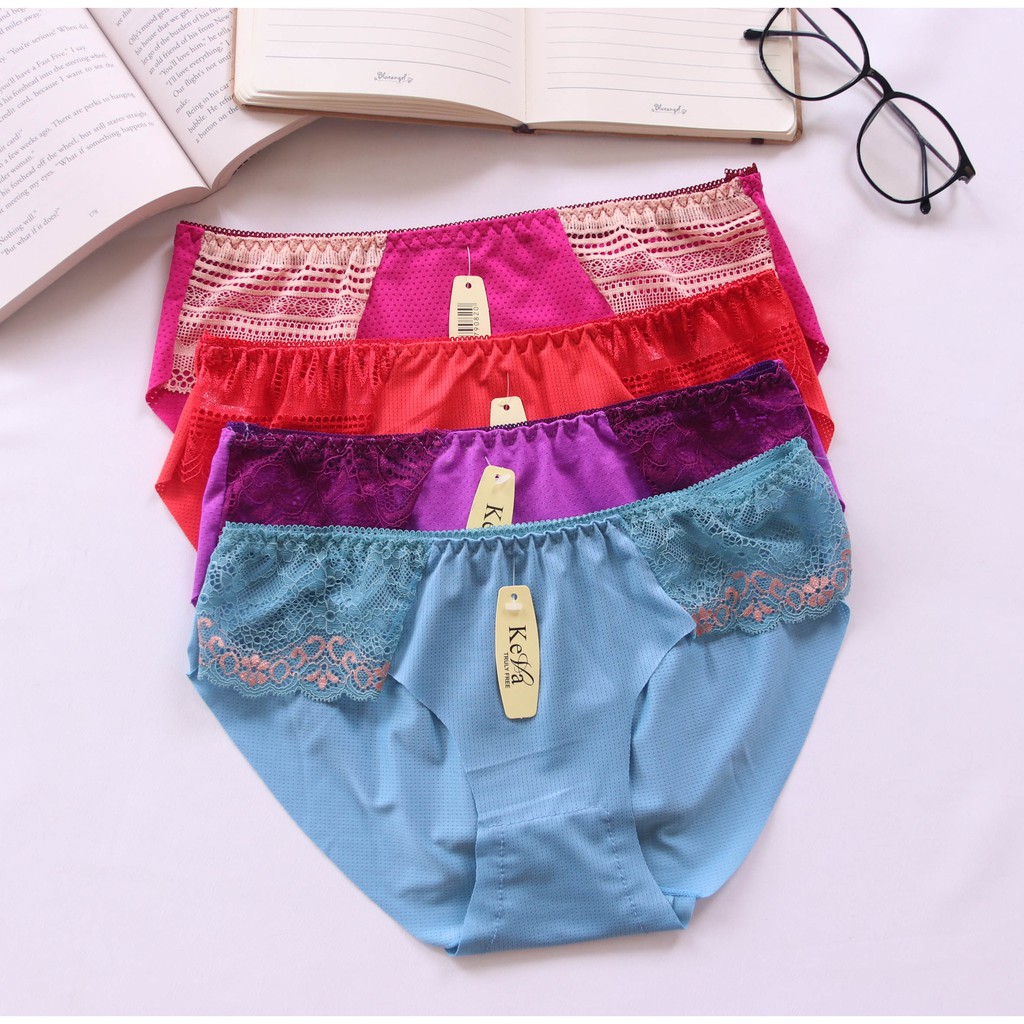 Quần lót nữ cotton phối ren kháng khuẩn thông hơi thoáng mát | BigBuy360 - bigbuy360.vn