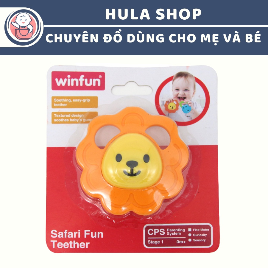 Đồ chơi gặm nướu cho bé hình sư tử màu cam Winfun 0164