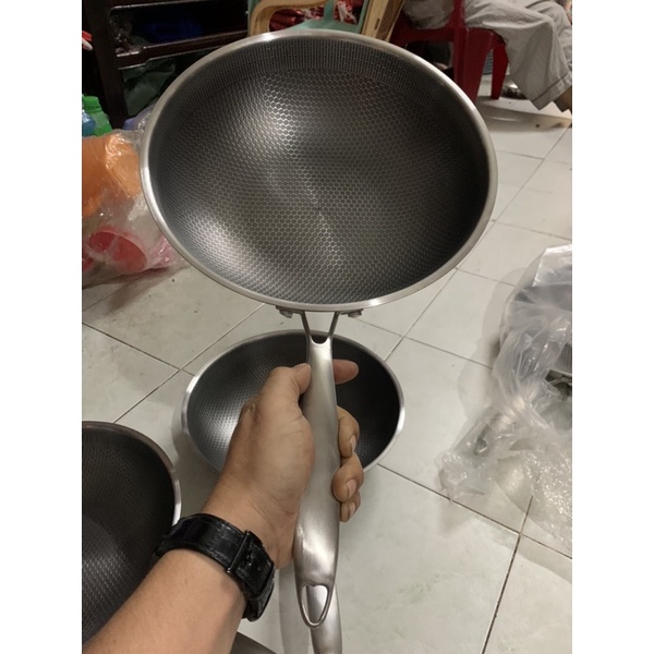 Chảo Siêu Chống Dính Cao Cấp Sâu Lòng Mặt Lưới Tổ OngSize Lớn 32cm