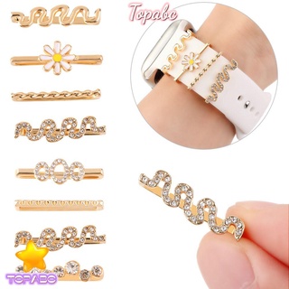 ✦TOP✦ For Apple Watch Band Charms Decorative Ring For Watch Diamond Ornament Watch Band Ornament Bracelet Nails Silicone Strap Accessories Wristbelt Charms Metal Decorative Ring