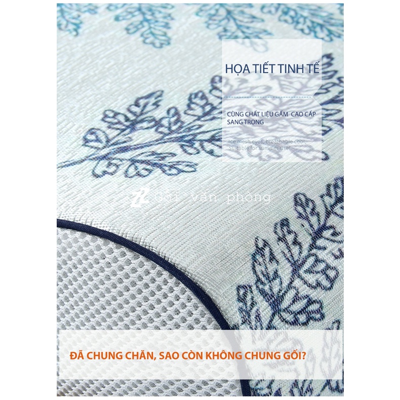 Vỏ  gối ngủ đôi cao su non dài 1m2 lượn sóng
