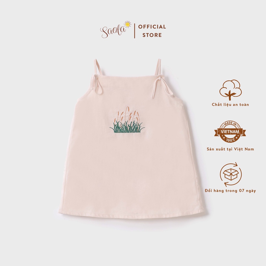 Đầm Bé Gái Maxi Mùa Hè Thêu Hoa - MIA DRESS - DRL011 - SAOLA KIDS CLOTHING