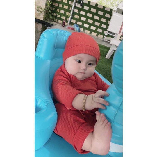 Bộ Thu Đông Cho Bé  Cao Cấp  Bộ Len Tăm Dài Tay Minky Mom Kèm Nón Củ Tỏi Siêu Ấm Cho Bé Trai Bé Gái