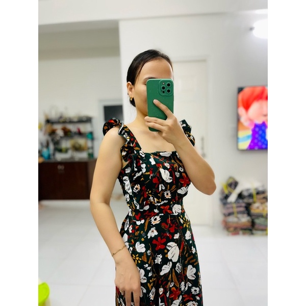 ĐẦM MAXI HOA TAY CÁNH TIÊN