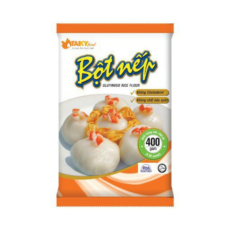 bột nếp tài ký làm bánh ít trần,chè trôi nước ,bánh dày...[gói 400g]