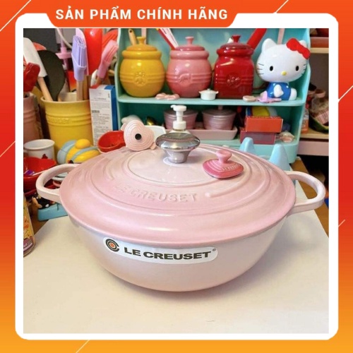 Nồi Gang Le Creuset La Marmite 24cm Shell Pink