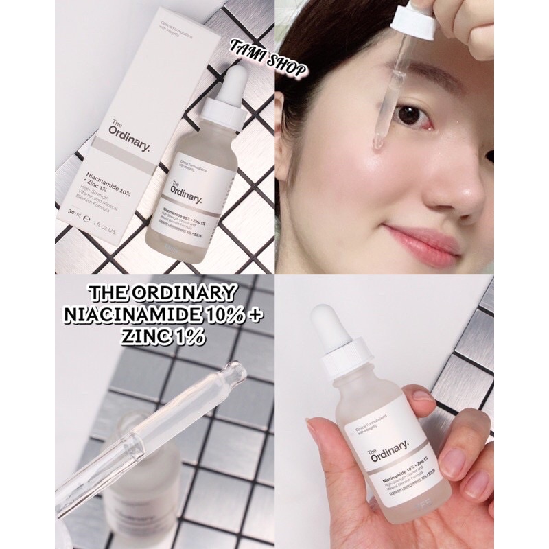 Tinh Chất The Ordinary Niacinamide 10% + Zinc 1% Ngừa mụn,sáng da,se lỗ chân lông