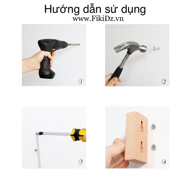 [GỖ CHỌN] Móc treo quần áo gỗ minimalist coat hook mẫu 2