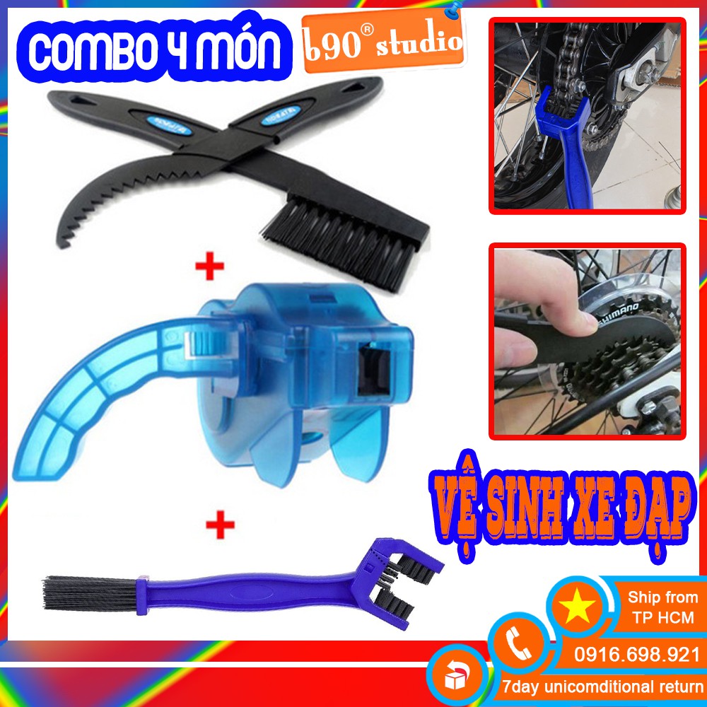 🔥 GIÁ SỈ 🔥 Bộ combo 4 món vệ sinh sên xích líp xe đạp