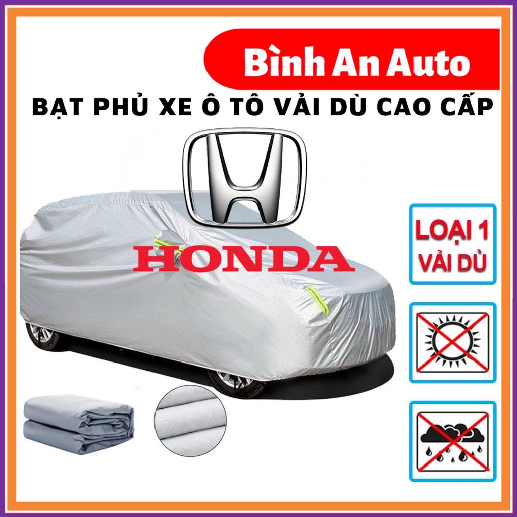 Bạt Phủ Ô Tô Vải Dù Honda CRV, Brio, City, HRV, Accord, Civic, Jazz chống nóng, chống nước tuyệt đối, có phản quang