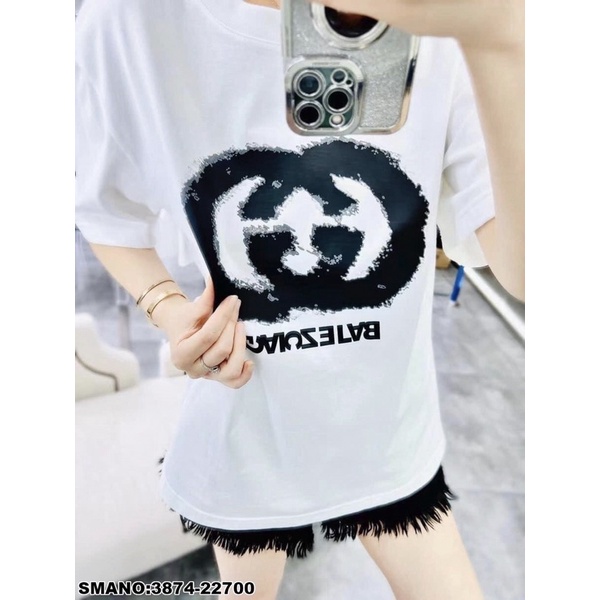 Áo thun nam nữ GC hai màu trắng đen hot hit