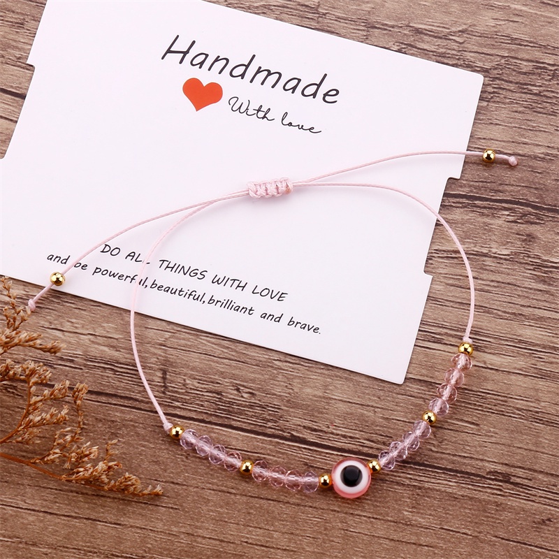 Vòng đeo tay RINHOO FRIENDSHIP chuỗi hạt phối mắt quỷ thời trang cho nam và nữ