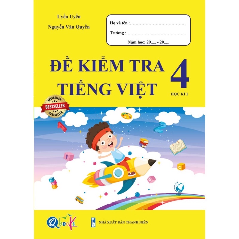 Sách - (Combo 4 cuốn) Bài Tập Tuần và Đề Kiểm Tra Toán Tiếng Việt 4 - Học Kì 1