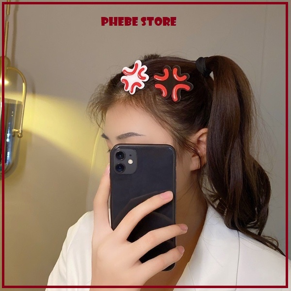 Kẹp tóc dễ thương vui nhộn hình nơ giọt nước biểu tượng cảm xúc emoji emotion quà tặng sinh nhật đáng yêu cho bé gái