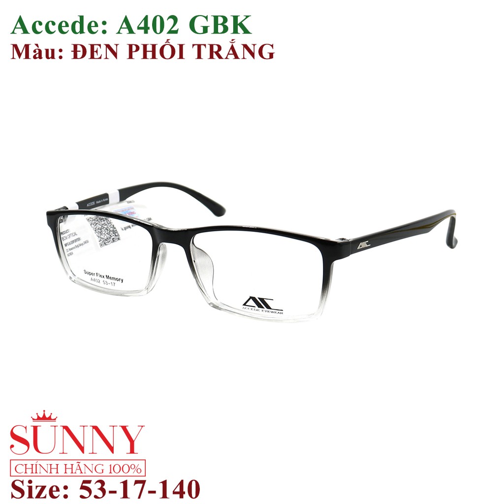 A402 nhiều màu - gọng kính nam nữ Accede chính hãng bảo hành toàn quốc