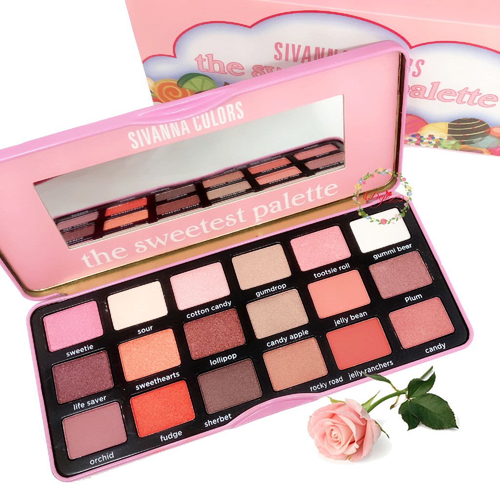 BẢNG PHẤN MẮT SIVANNA COLORS THE SWEETEST PALETTE HF7006 CHÍNH HÃNG - 3361