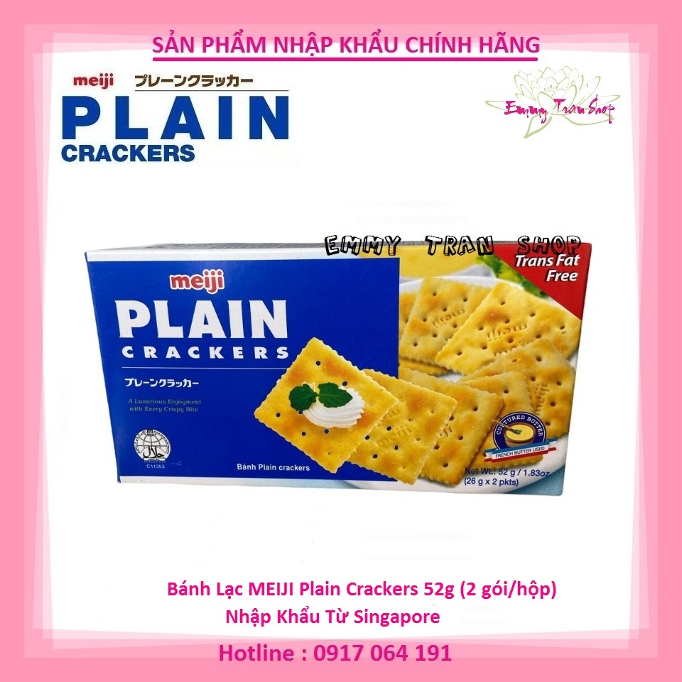 Combo 5 Hộp Bánh Lạc MEIJI Plain Crackers 52g- dành cho người ăn kiêng,tiểu đường ( Emmy Tran Shop ) | BigBuy360 - bigbuy360.vn