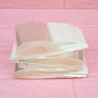 1kg Túi Opp dán mép (Treo) 6x20cm (+ 4cm + 4cm) - Túi ni lông băng keo dán miệng - Bao nilon dán miệng