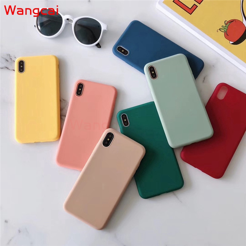Ốp điện thoại silicone TPU mềm màu kẹo cho Samsung Galaxy A40 A30 A20 A10 M10