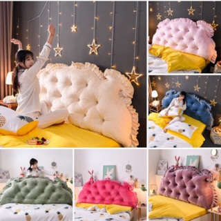 Gối tựa đầu giường đính khuy (7 màu)