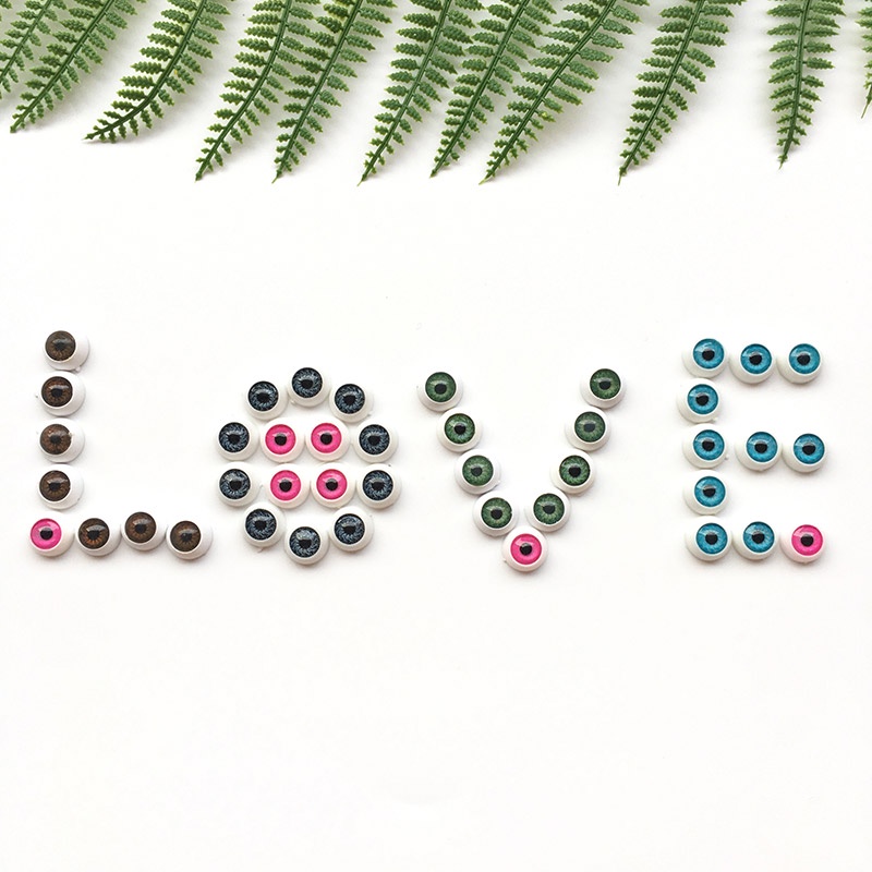 Set 20 Mắt Nhựa 12mm Nhiều Màu Sắc Dùng Để Trang Trí Búp Bê/ Thú Nhồi Bông DIY