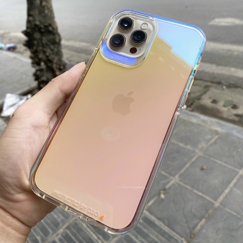 Ốp Lưng Kính Viền Mềm Đổi Màu Sắc Iphone 12/ 12 Pro/ 12 Pro Max/ 11/ 11 Pro Max - Hàng Hãng GEAR4