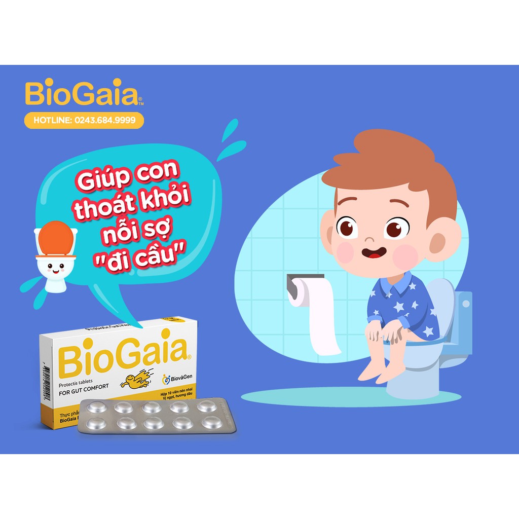 Viên nhai Biogaia: men vi sinh giúp tăng cường hấp thu và miễn dịch