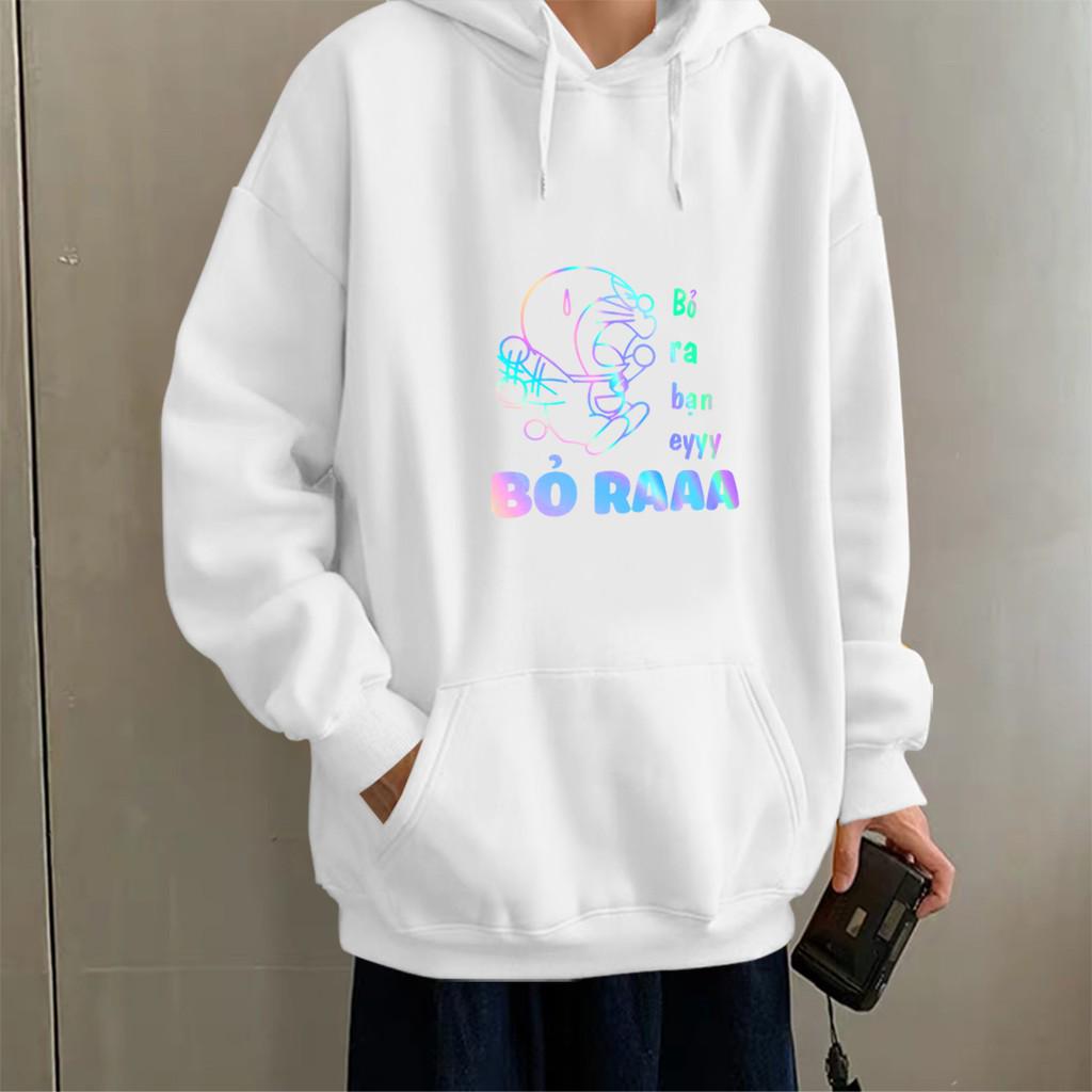 Áo Khoác Hoodie Nam Nữ Doremon Bỏ Ra Phản Quang 🍁 Áo Hoodie Unisex  Form Rộng Thoải Mái Nỉ Bông FREESHIP PQ06KN