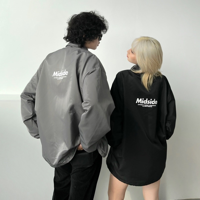 ÁO MIDSIDE TRACKSUIT JACKET ( ĐEN &amp; XÁM )