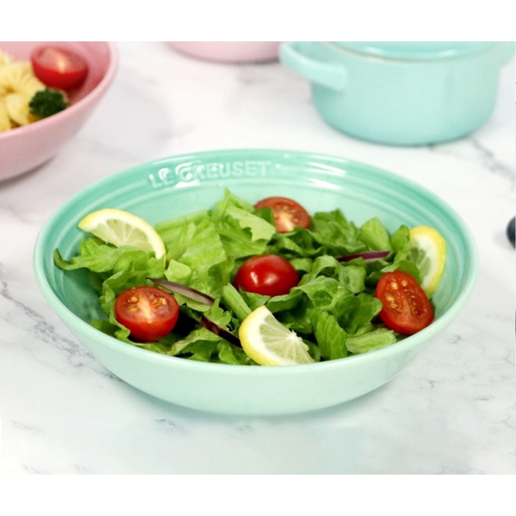 Đĩa sâu lòng Le Creuset 18cm, Đĩa sứ dùng decor bàn ăn đựng salad rau trộn các món khai vị tráng miệng dùng cho nhà hàng