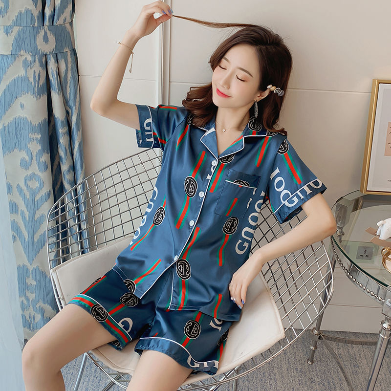 đồ mặc nhàđồ ngủCô phục vụ pijama quần áo ngắn gợi cảm. đôi đồ trang sức Hàn quốc. mảnh quần áo cỡ lớn.