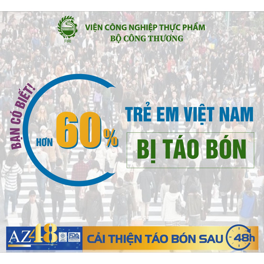 TÁO BÓN-BIẾNG ĂN-MEN AZ48 ĐẶC TRỊ TÁO BÓN TĂNG SỨC ĐỀ KHÁNG TĂNG KHẢ NĂNG HẬP THU DINH DƯỠNG