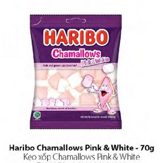 Kẹo xốp Haribo chamallows pink white 70g, 150g