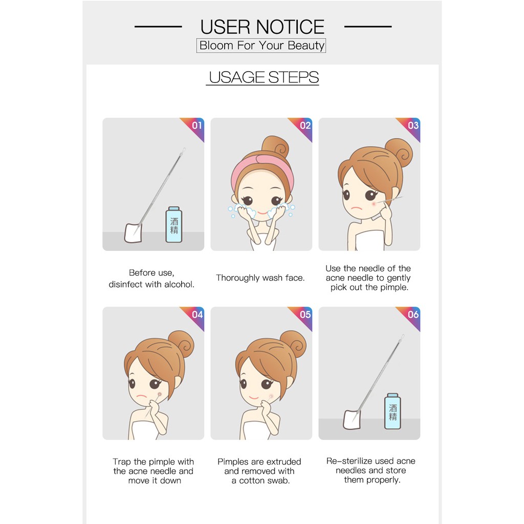 Set 4 dụng cụ nặn lấy nhân mụn làm sạch da mặt tiện dụng | BigBuy360 - bigbuy360.vn