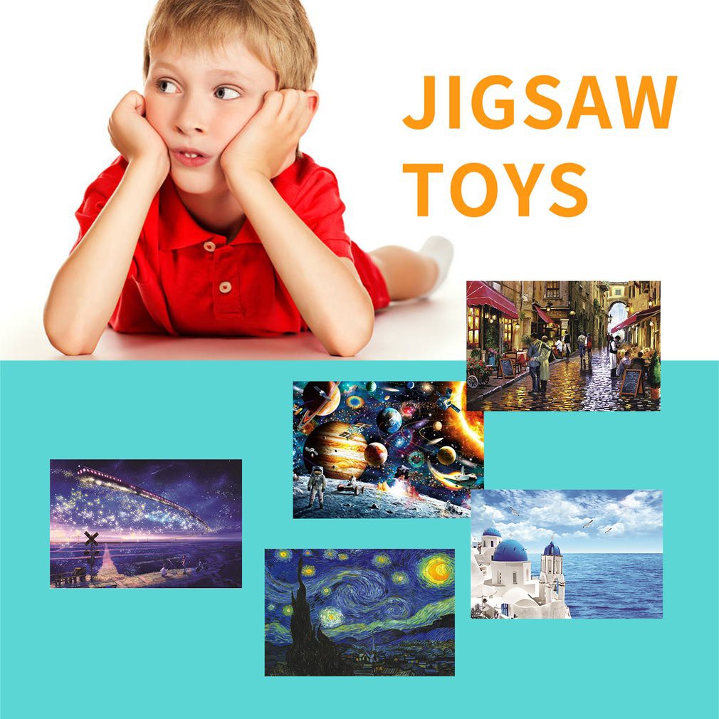 Bộ đồ chơi xếp hình 1000 mảnh họa tiết bắt mắt dành cho người lớn và trẻ em