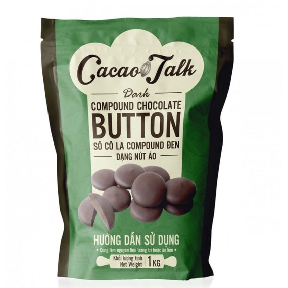 Sô Cô La Compound Đen/Trắng/Sữa Dạng Nút Áo Cacao Talk 1kg