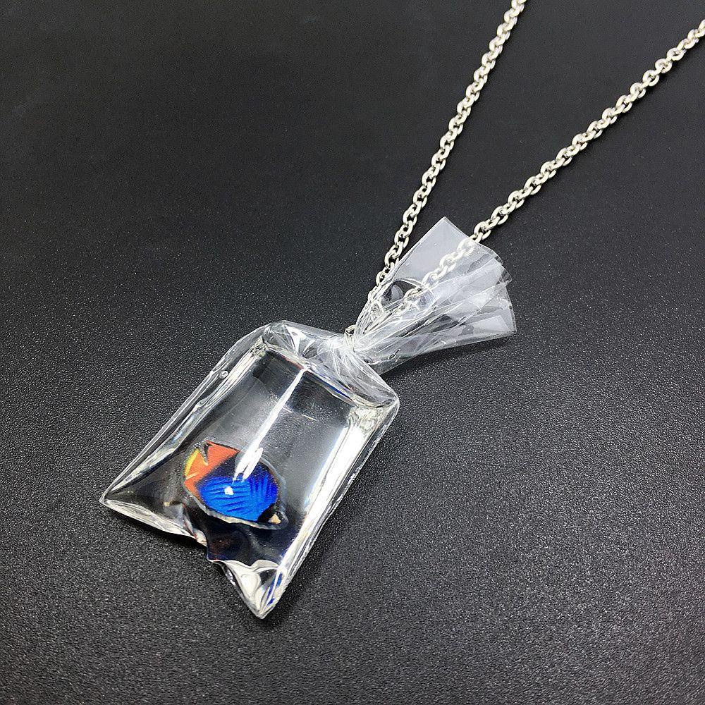 Set 2 Mặt Vòng cổ / Bông Tai DIY Dạng Lỏng Mô Phỏng Trang Sức Cho Nam Và Nữ