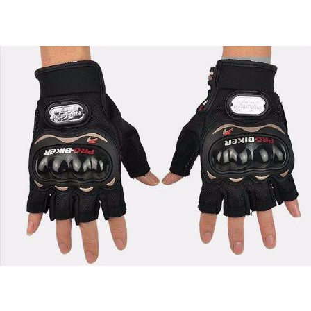 Găng Tay Nam ProBiker Cụt Ngón , Găng Tay Chống Nắng Đi Phượt Tập Gym Có Gù Bảo Vệ Lòng Bàn Tay