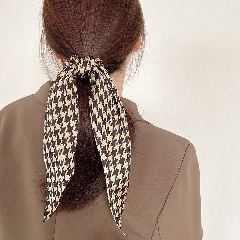 Thun Cột Tóc Họa Tiết Cổ Điển Thời Trang Cho Nữ