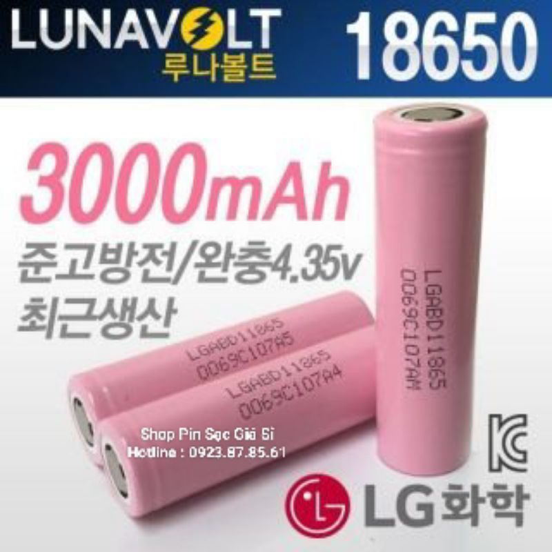 Pin LG 18650 3000mah KOREA