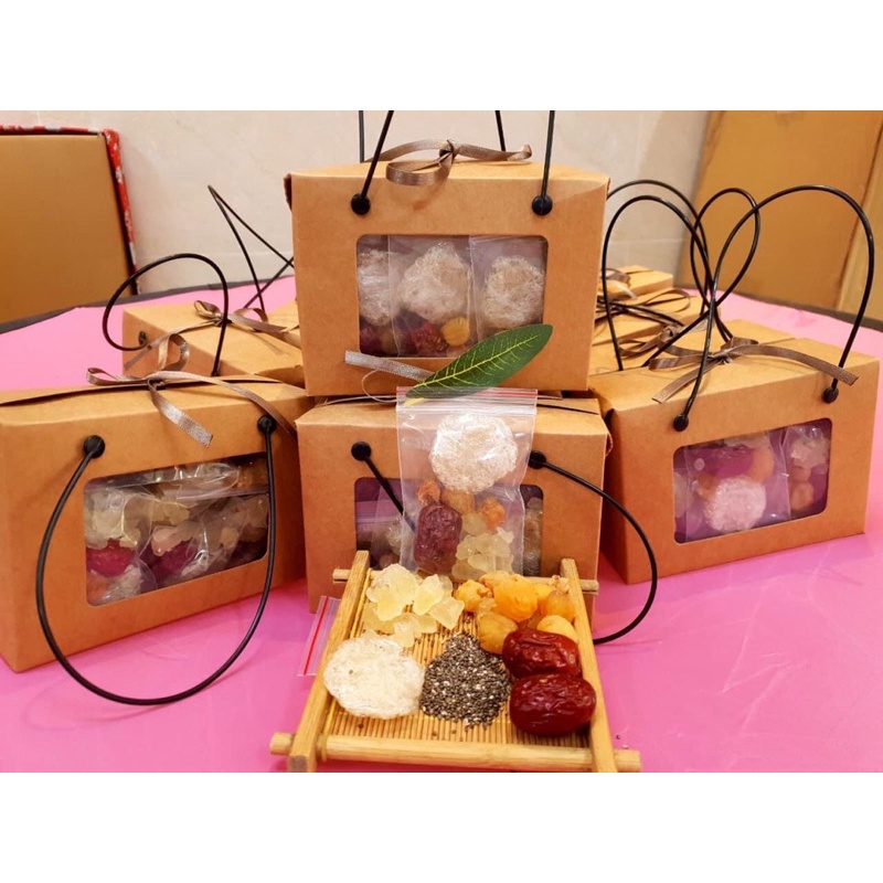 Set Yến Viên Baby Nguyên Chất - Tặng Kèm Táo Đỏ, Hạt Chia Và Đường Phèn