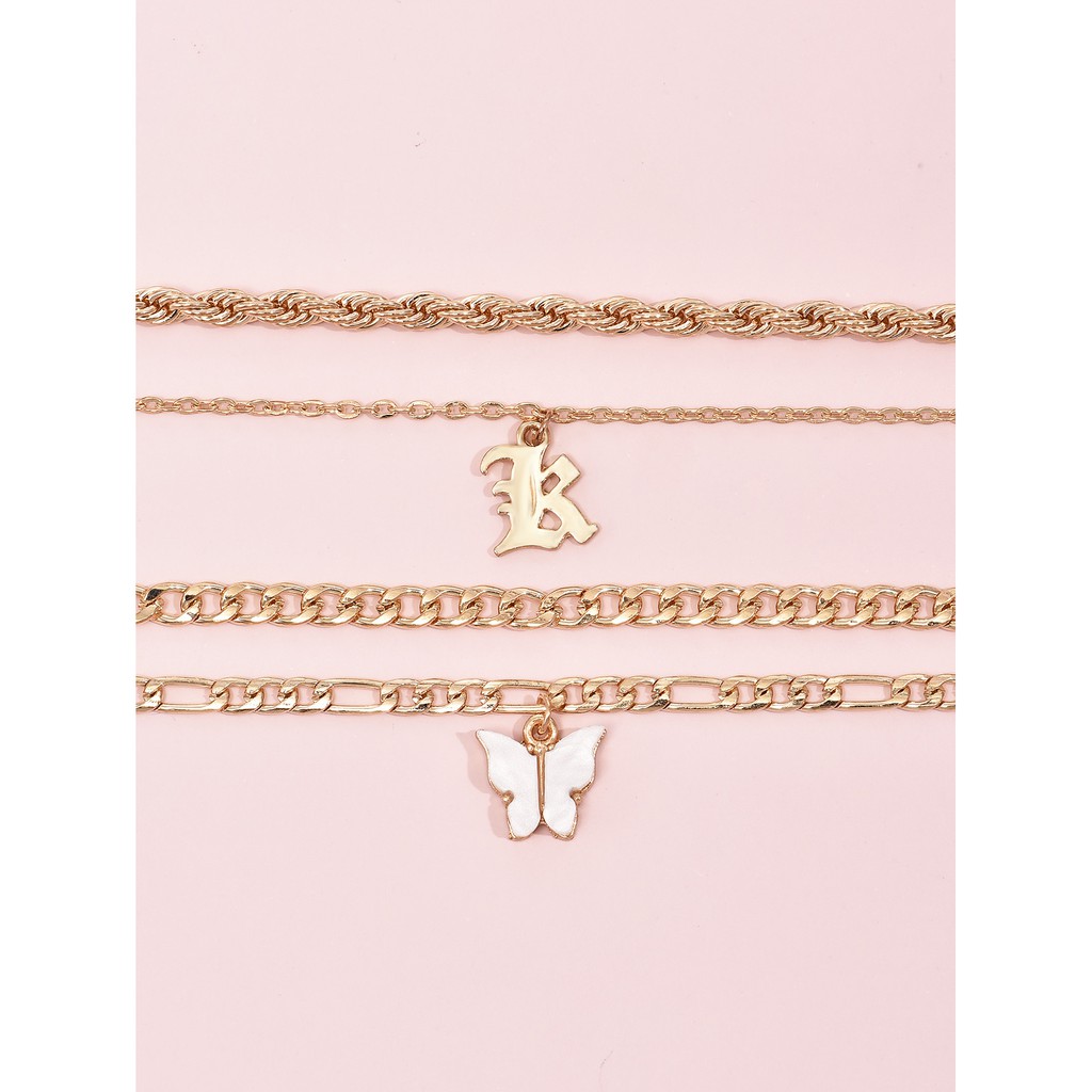 Set 4 vòng đeo chân thiết kế xinh xắn cho nữ