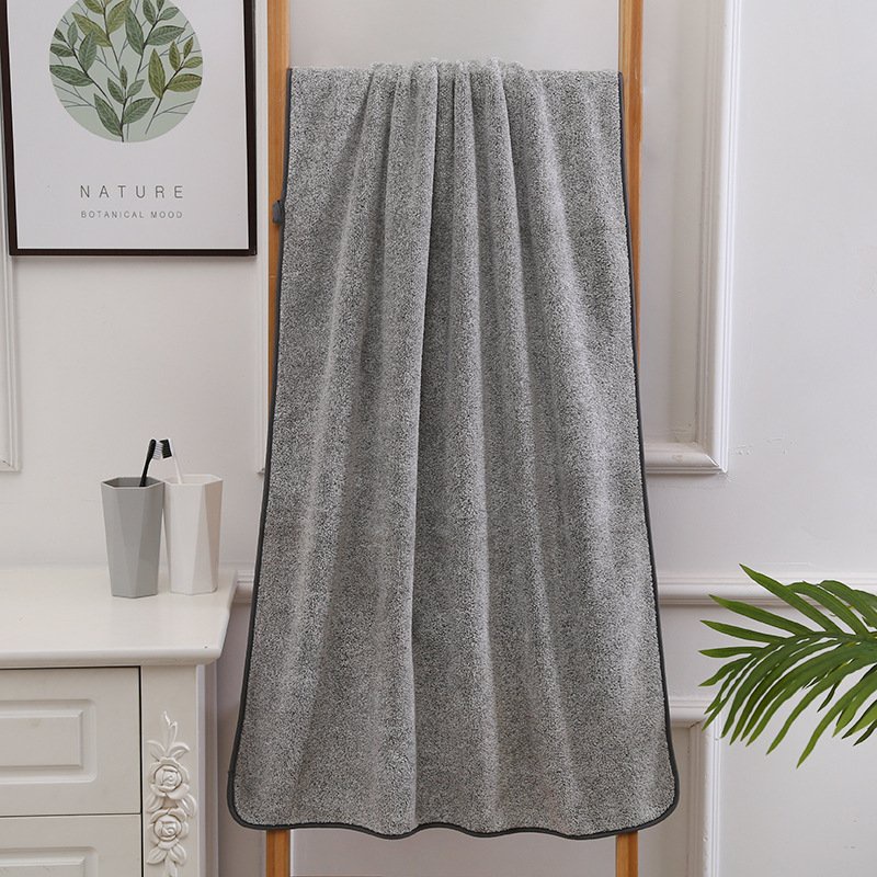Khăn Tắm Sợi Than Tre Cao Cấp 140 x 70 cm Siêu Thấm Hút, Siêu Mềm Kháng Khuẩn An Toàn Cho Da
