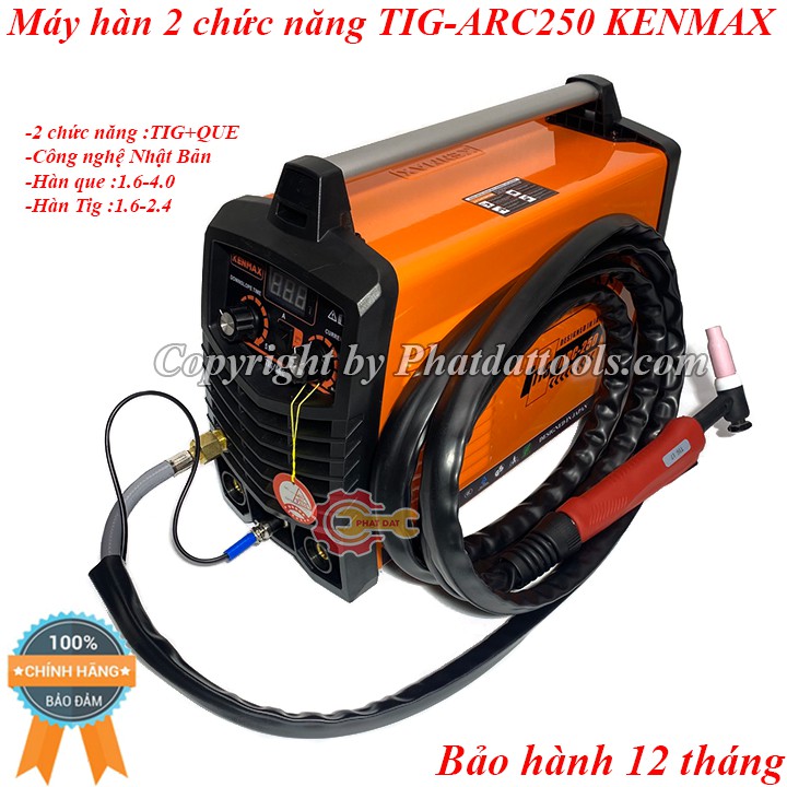 Máy hàn TIG/ARC-250 KENMAX 2 chức năng-Hàn inox,hàn que-Bảo Hành 12 tháng-Chính hãng Nhật Bản