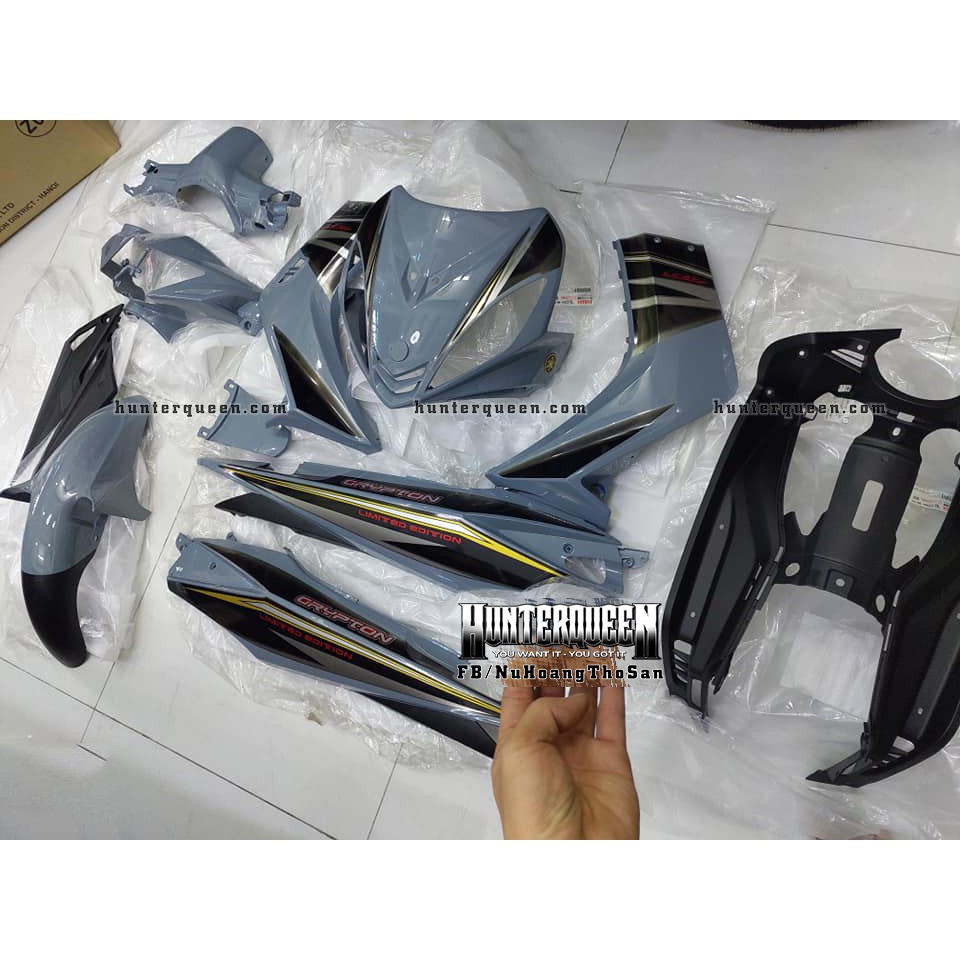 Tem rời xe Exciter 2009 đẹp - Tem Crypton xám xi măng - Tùy chỉnh theo yêu cầu. Exciter chất lượng cao