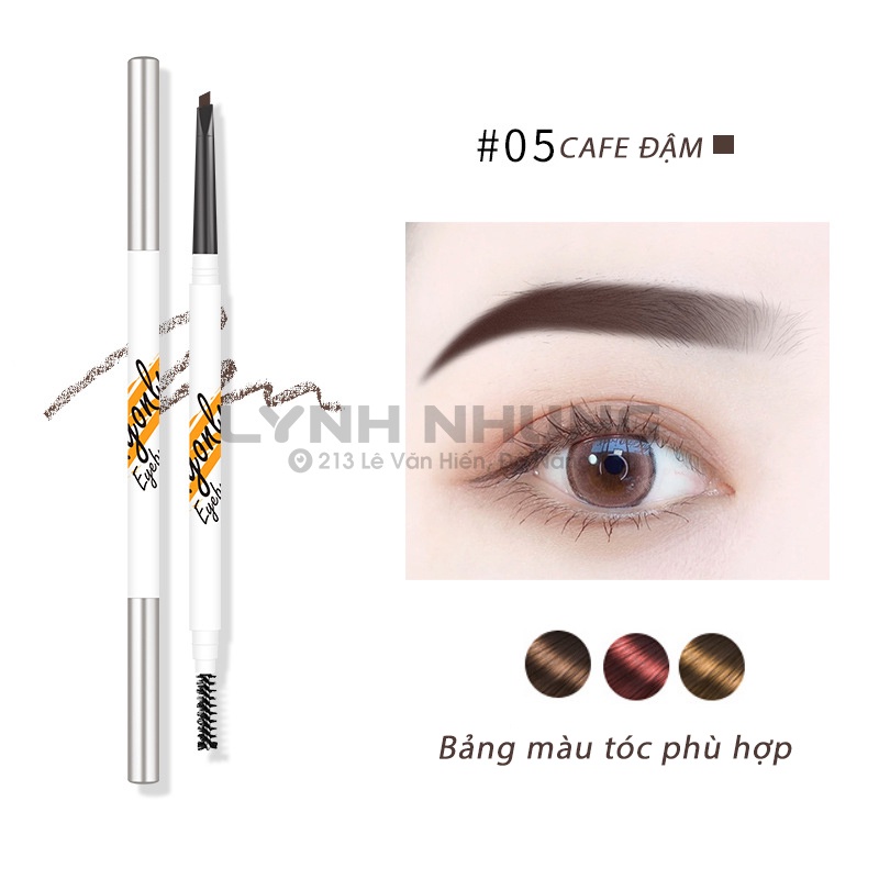 Chì kẻ mày 2 đầu MYON chống nước lâu trôi tam giác nhỏ